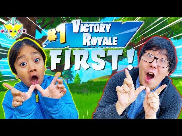 RYAN WINNING FORTNITE FRIDAY! Ryan vs Daddy Let's Play Fortnite Battle Royale