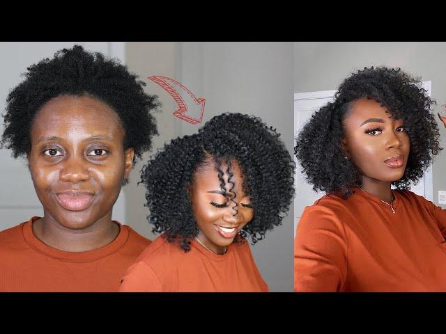 NO Cornrows NO Hair Out | Easy CROCHET BRAIDS Install for $6 | X-pression Waterwave Fro Twist