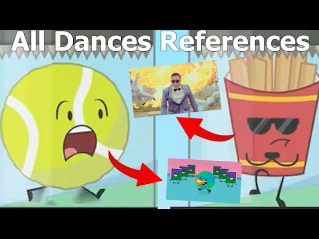 BFDIA 9 All Dances References