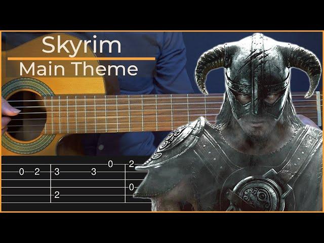 Skyrim Theme - Jeremy Soule (Simple Guitar Tab)