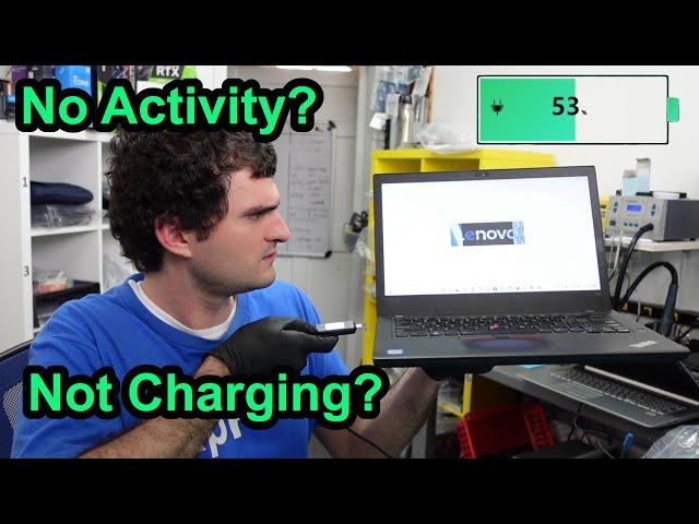 How To Fix Lenovo Battery No Activity and Not Charging Past 53%