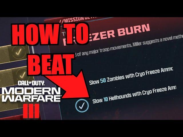 Freezer Burn - Slow 10 Hellhounds with Cryo Freeze Ammo Mod in MWZ - Call of Duty Modern Warfare 3