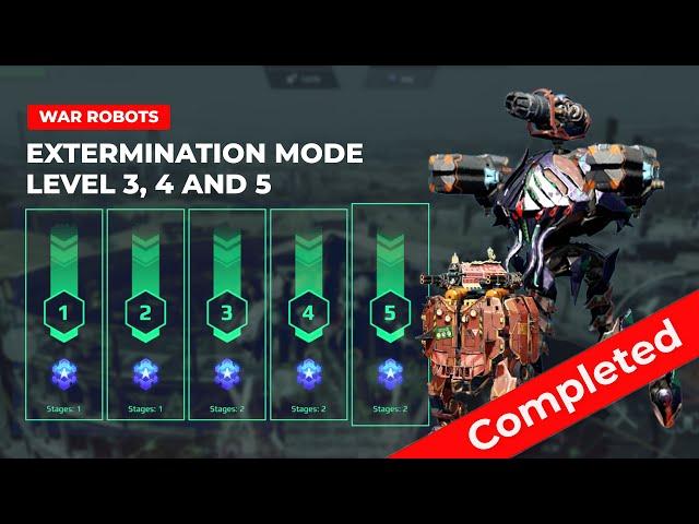 28 Nov | Hunting Ground level 3, 4 and 5 Completed | Extermination Mode  Guide | War robots