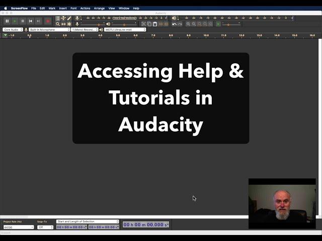 Accessing Audacity Help & Tutorials