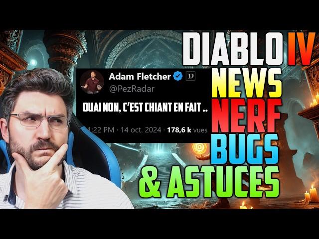 NEWS DIABLO 4 : NERF SACRESPRIT, BUGS IMPORTANTS et ASTUCE LEVELING