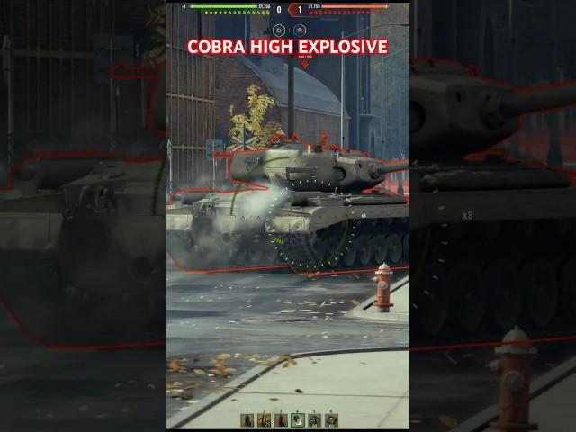 Cobra high explosive destroys enemy World of Tanks #wot #shorts