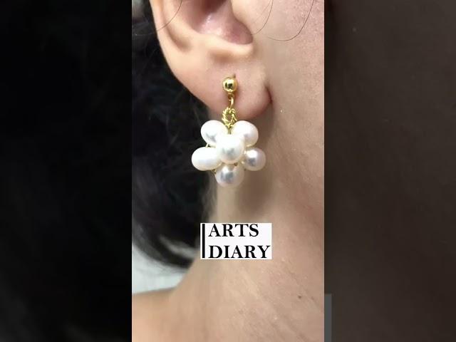 Handmade accessories earring . Tutorial videos on our channel