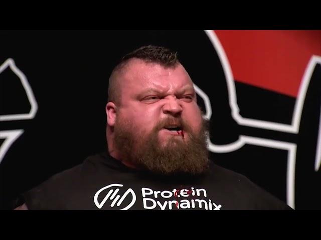Deadlift World Record....Eddie Hall 500kg Deadlift Bloody Nose !