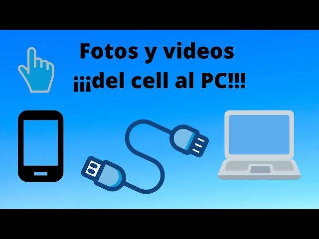 como pasar fotos del celular ala computadora windows 10/ con el cable usb - forma 1