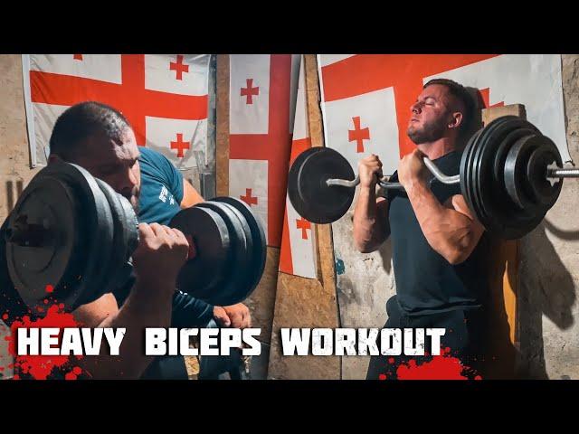 Levan Saginashvili & Irakli Zirakashvili - Heavy Biceps Workout!