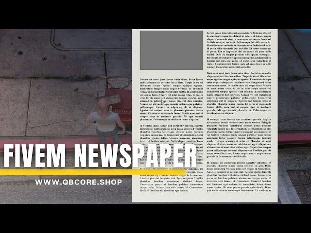 [QBCORE] Advance fivem newspaper script | Fivem roleplay scripts | Qbcore Shop
