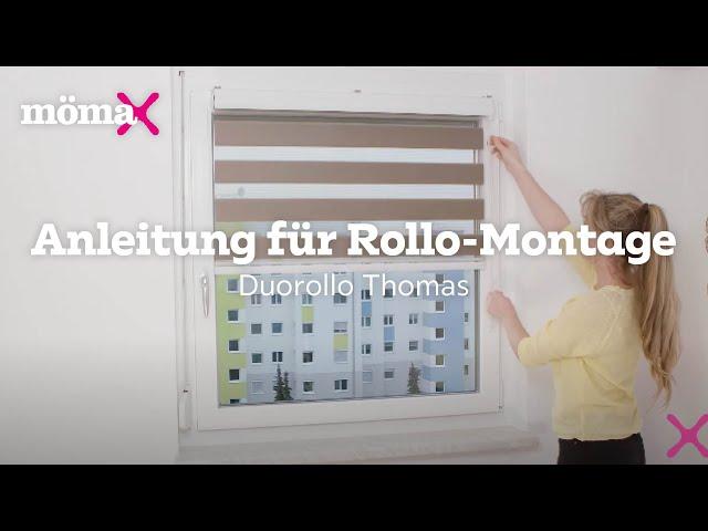 mömax Anleitung für Rollo-Montage - Duorollo Thomas - ohne Bohren