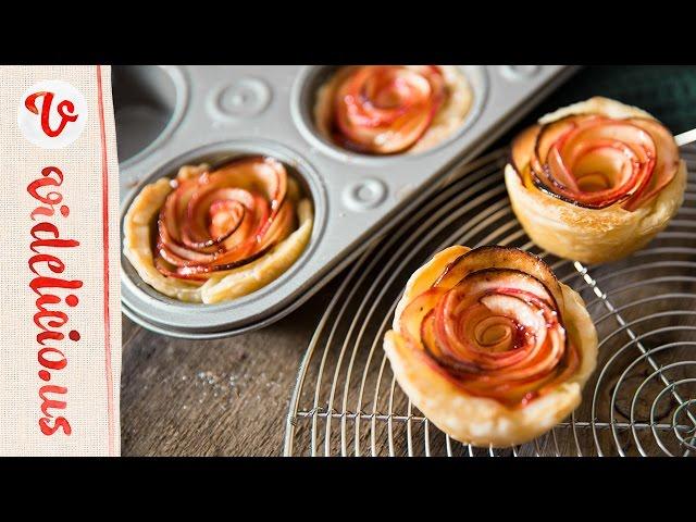 マフィンの型でつくるローズアップルパイ ：Rose Apple Pie｜Muffin Tin Recipes