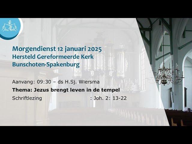 Morgendienst 12 januari 2025 9:30 - HGK Bunschoten-Spakenburg (GK)