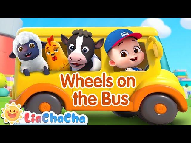 Wheels on the Bus (Farm Animals Version) | EP59 | LiaChaCha Nursery Rhymes & Baby Songs