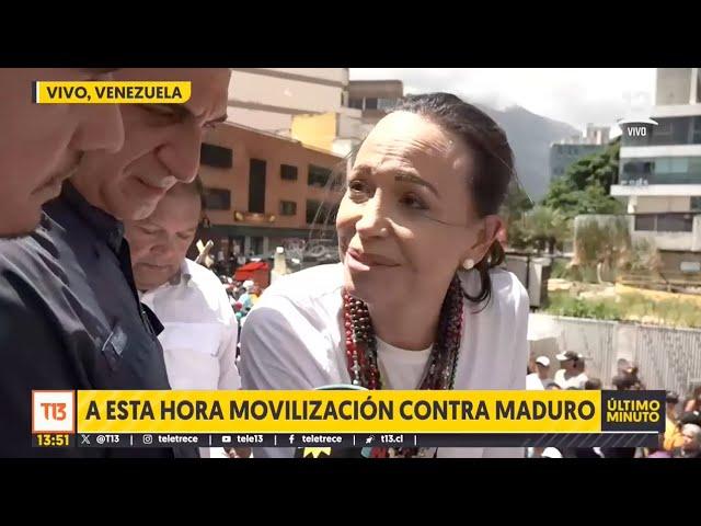 María Corina Machado en movilización contra Maduro: "Esta lucha es hasta el final"