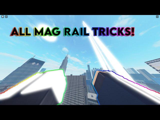 ALL MAG RAIL TRICKS! (Roblox Parkour)