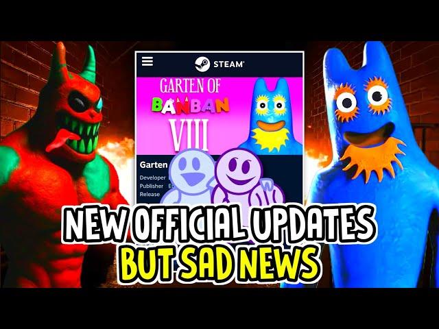 GARTEN OF BANBAN 8 - NEW OFFICIAL UPDATES on the STEAM PAGE  But SAD NEWS 