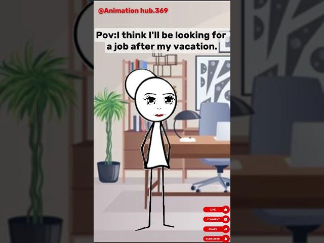 I think I'll be looking for a job after my vacation| Meme Animation #shorts AC ‪@faithbryant6770