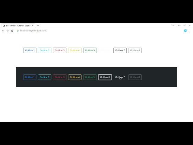 Bootstrap 5: Button Outline