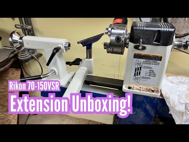 Get A First Look At The Rikon 70-150vsr Lathe Extension In This Unboxing Video