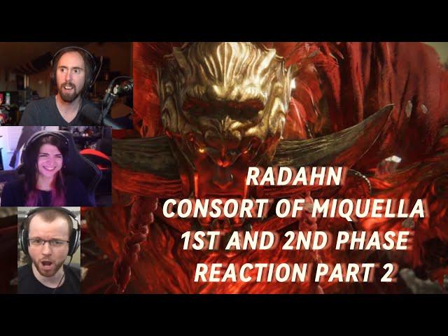 Elden Ring - Streamers Reaction to Radahn Consort of Miquella Part 2 (Gameplay and Build at the End)