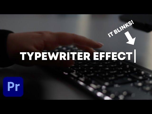 EASY Typewriter effect WITH BLINKING CURSOR | Premiere Pro 2023