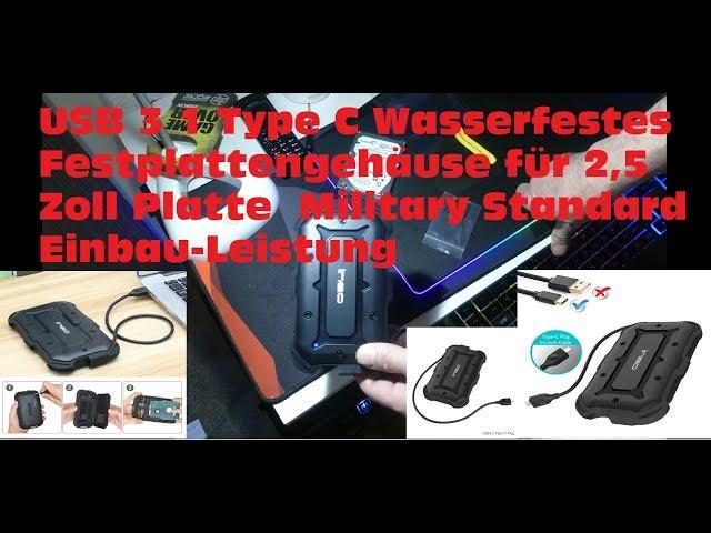 USB 3 1 Type C Wasserfestes Festplattengehäuse für 2,5 Zoll   Einbau Leistung