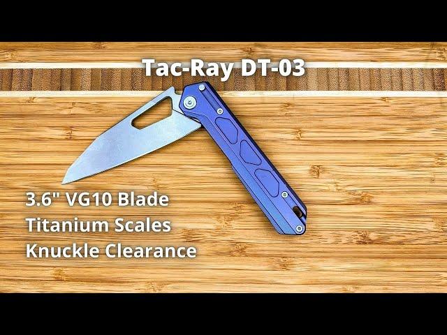 Tacray DT-03: Interesting and Affordable Kitchen Utility Folder in Titanium & VG10 Steel