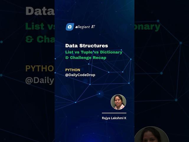 Python Lists vs Dictionaries vs Tuples