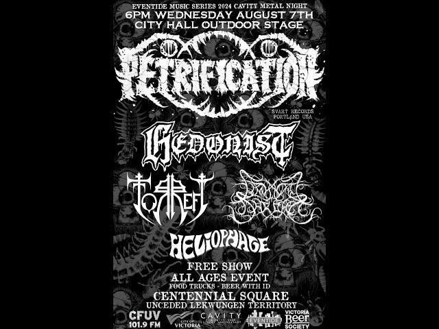 Eventide 2024: Cavity Presents Petrification, Hedonist, Torrefy, Liminal Shroud & Heliophage