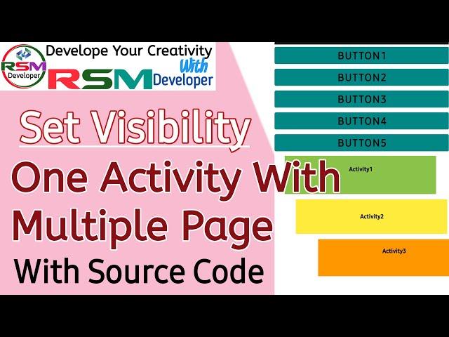 How to set Visibility for a button from another activity in Android Studio - RSM Developer