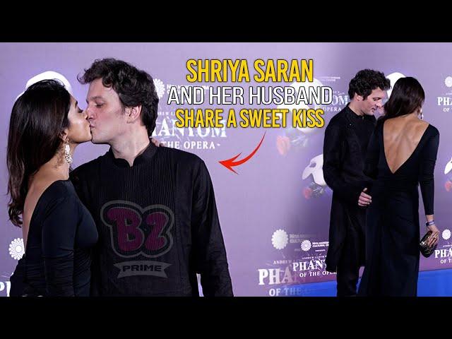 Shriya Saran's Romantic Moment: Kisses Husband as They Arrive at The Phantom of the Opera