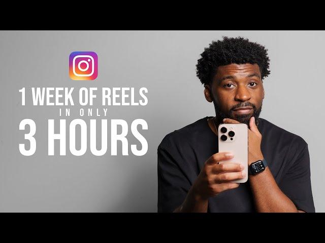 Creating 1 Week Of Instagram Reels in ONLY 3 Hours (My Breakdown + Tips)