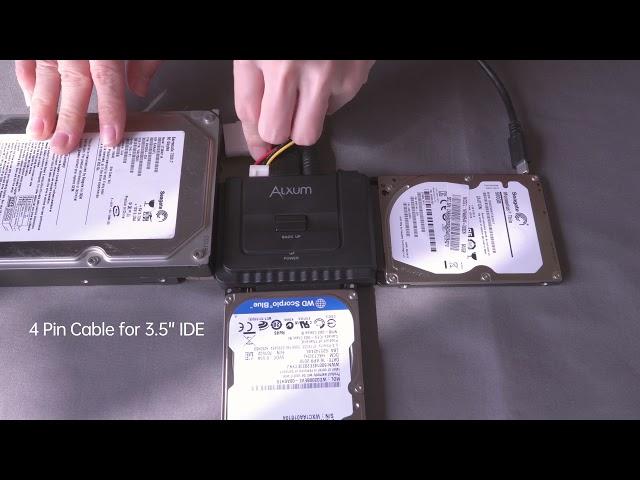 How to use IDE/SATA Adapter? By Alxum IDE/SATA Hard Drive Adapter