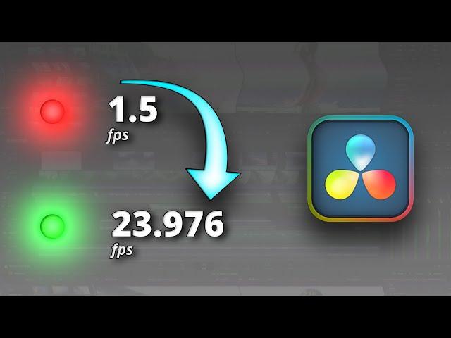 Make DaVinci Resolve Run FAST!