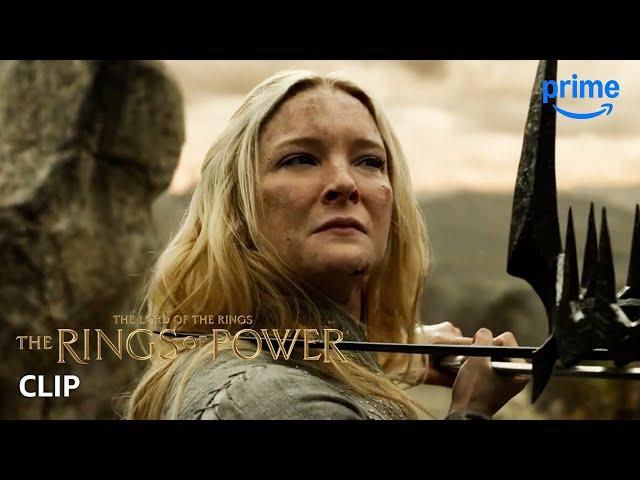 Galadriel Battles Sauron | The Lord of The Rings: The Rings of Power | Prime Video