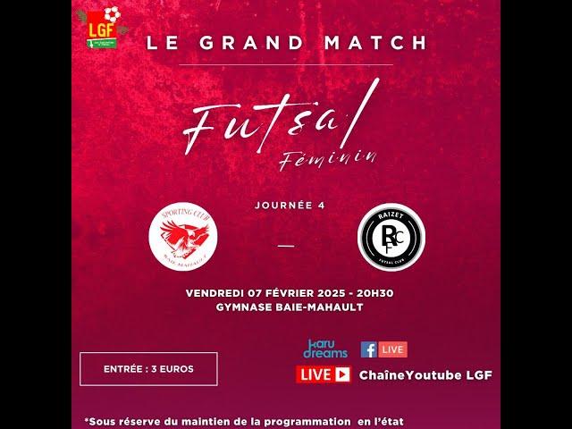 Championnat Futsal Féminin Journée 4  SPORTING VS RFC  Vendredi 7 Février 2025