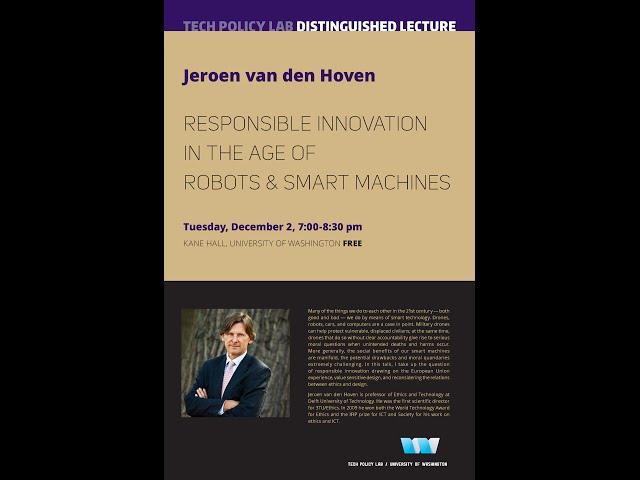 Tech Policy Lab Distinguished Lecture with Jeroen van den Hoven