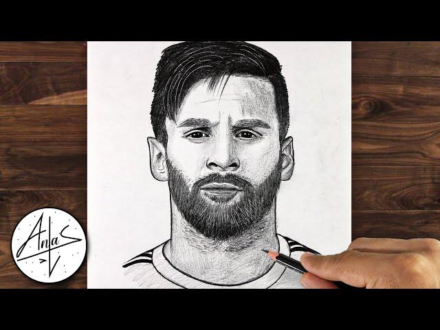 How to Draw MESSI | The best way to draw MESSI's face