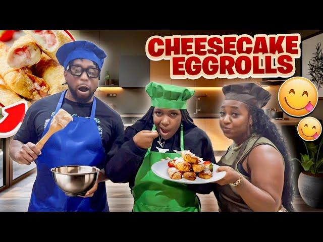 Throwdown Thursday making CHEESE CAKE EGG ROLLS