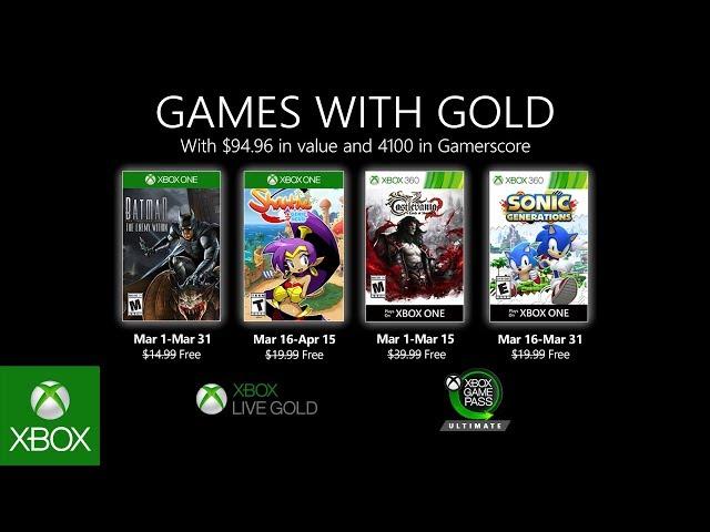 Xbox - March 2020 Games with Gold