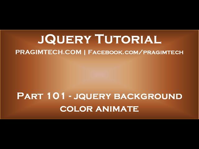 jquery background color animate