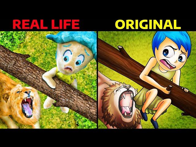 SHE'S IN DANGER! INSIDE OUT - Real Life VS Original! The Best Animations in Real Life + react №7