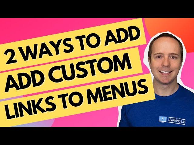 How To Add A Custom Link In WordPress Menu