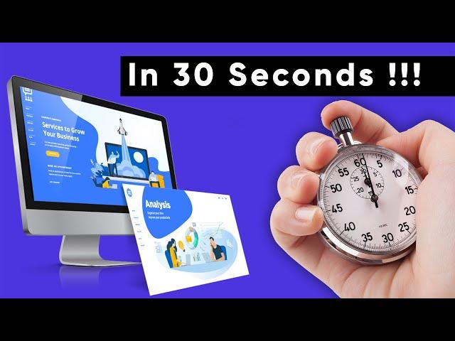 Build a Website in 30 Seconds NO Experience Required!