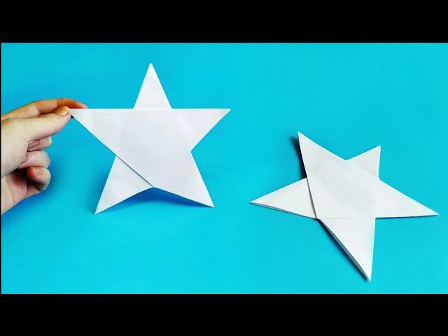 ⭐ How to make a five-pointed star out of a4 paper /// DIY geometric shapes