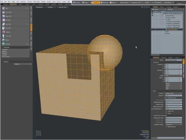 0036 modo Boolean tool.