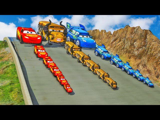 PIXAR CARS vs DOWN OF DEATH in BeamNG.drive