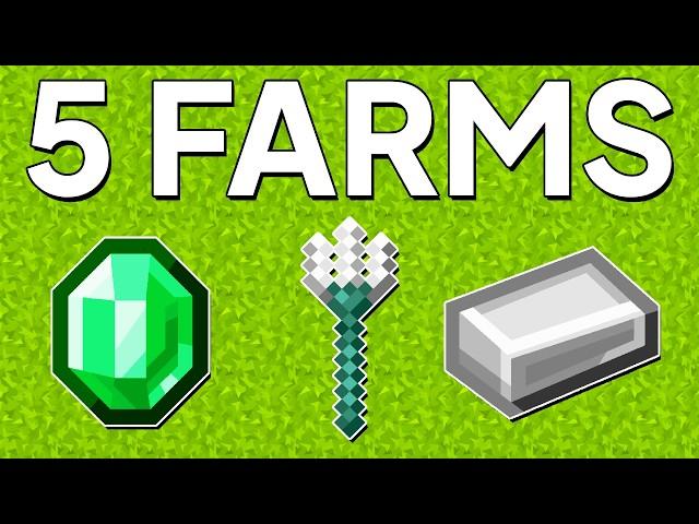 5 MUST HAVE FARMS IN MINECRAFT 1.21!